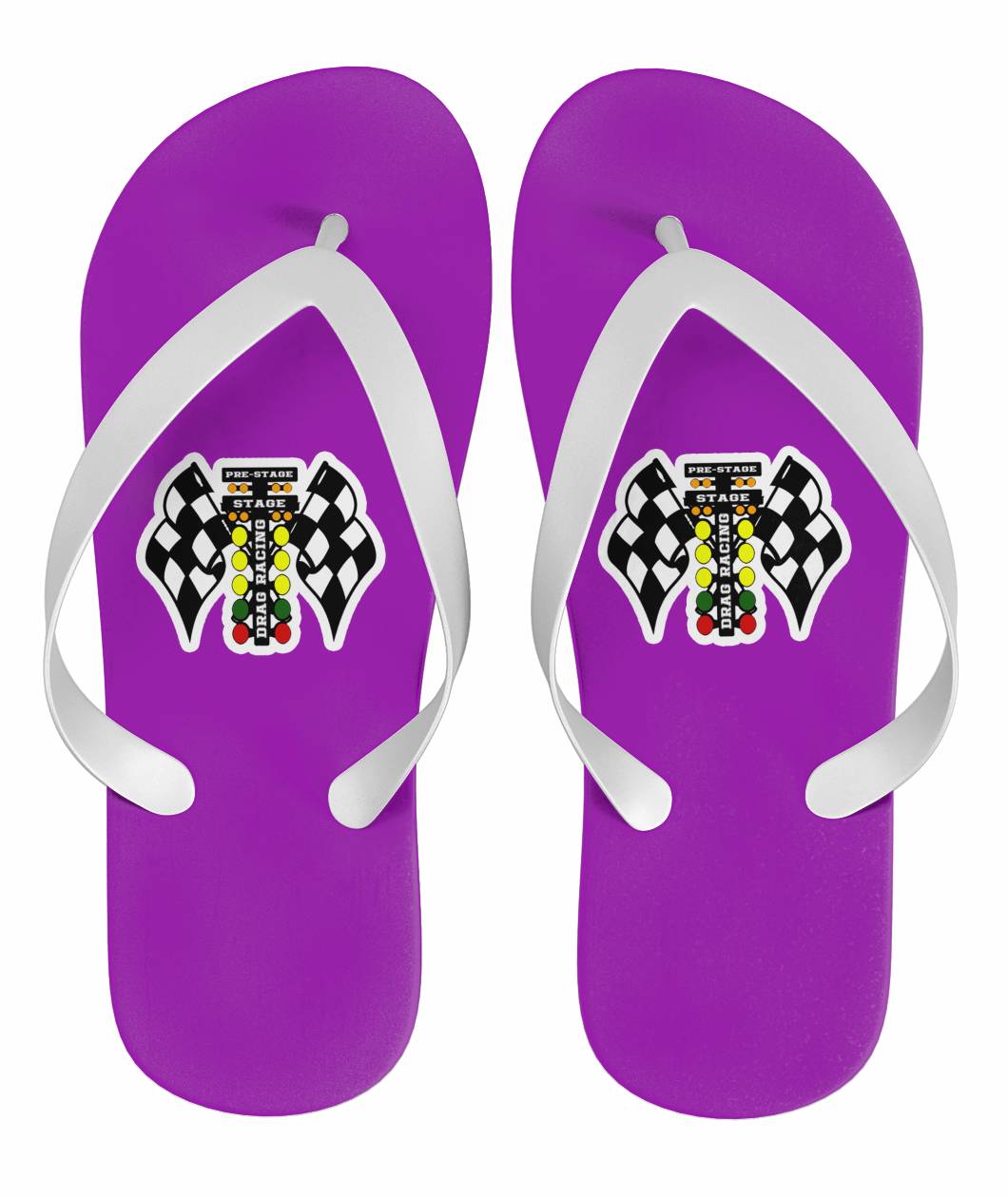 Drag Racing Flip Flops Pink