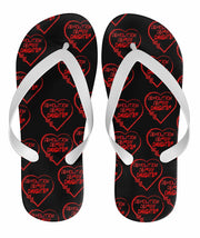 Demolition Derby Daughter Heart Flip Flops