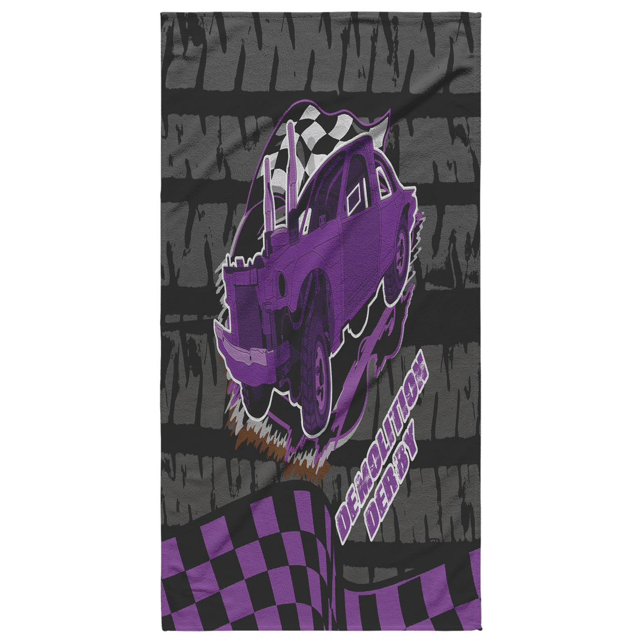 Demolition Derby Beach Towel