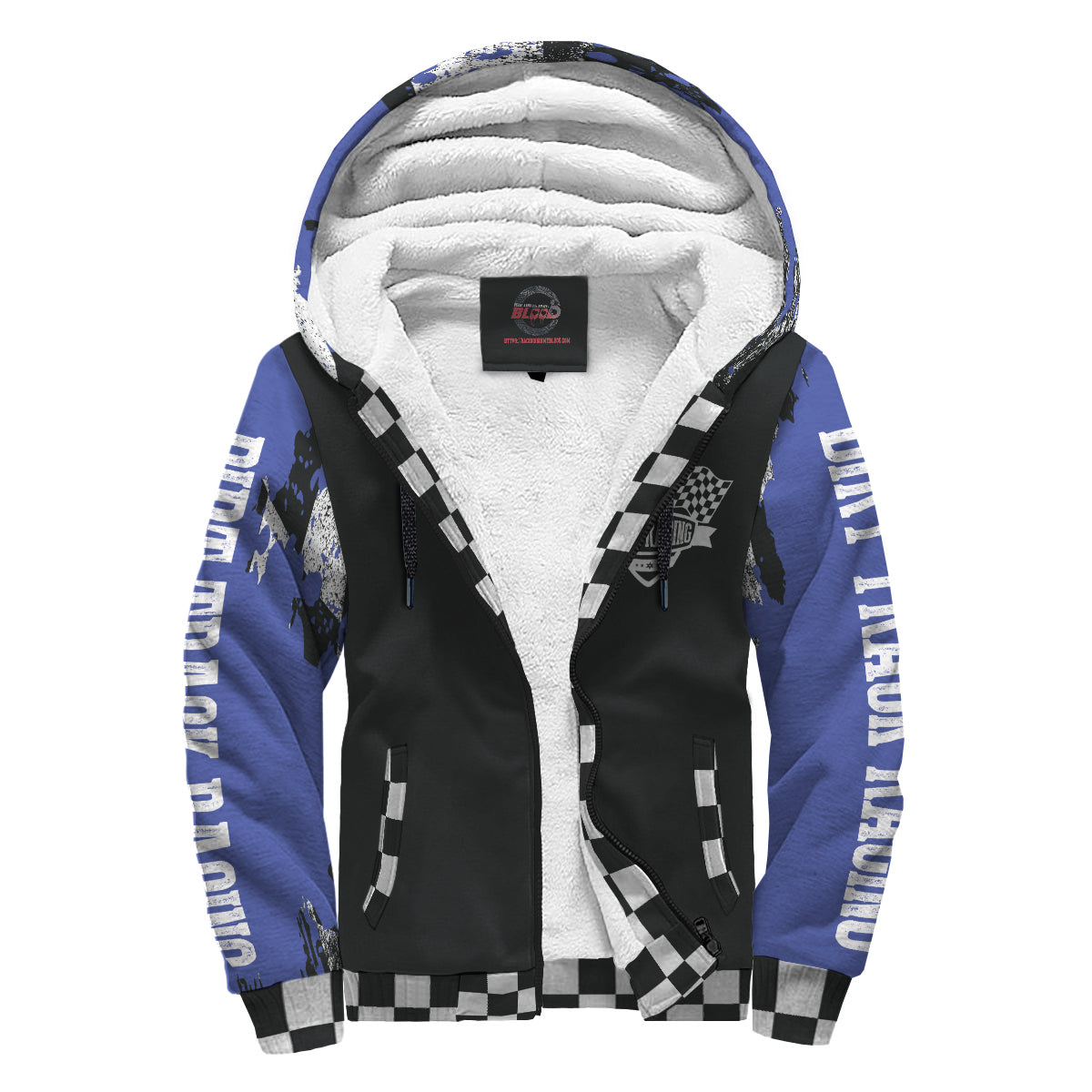 Custom Dirt Racing Sherpa Jacket Blue