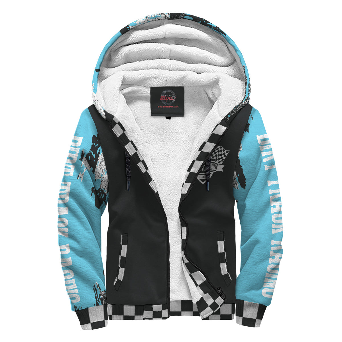 Custom Dirt Racing Sherpa Jacket Carolina Blue