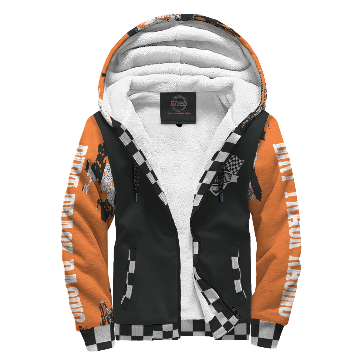 Custom Dirt Racing Sherpa Jacket Orange
