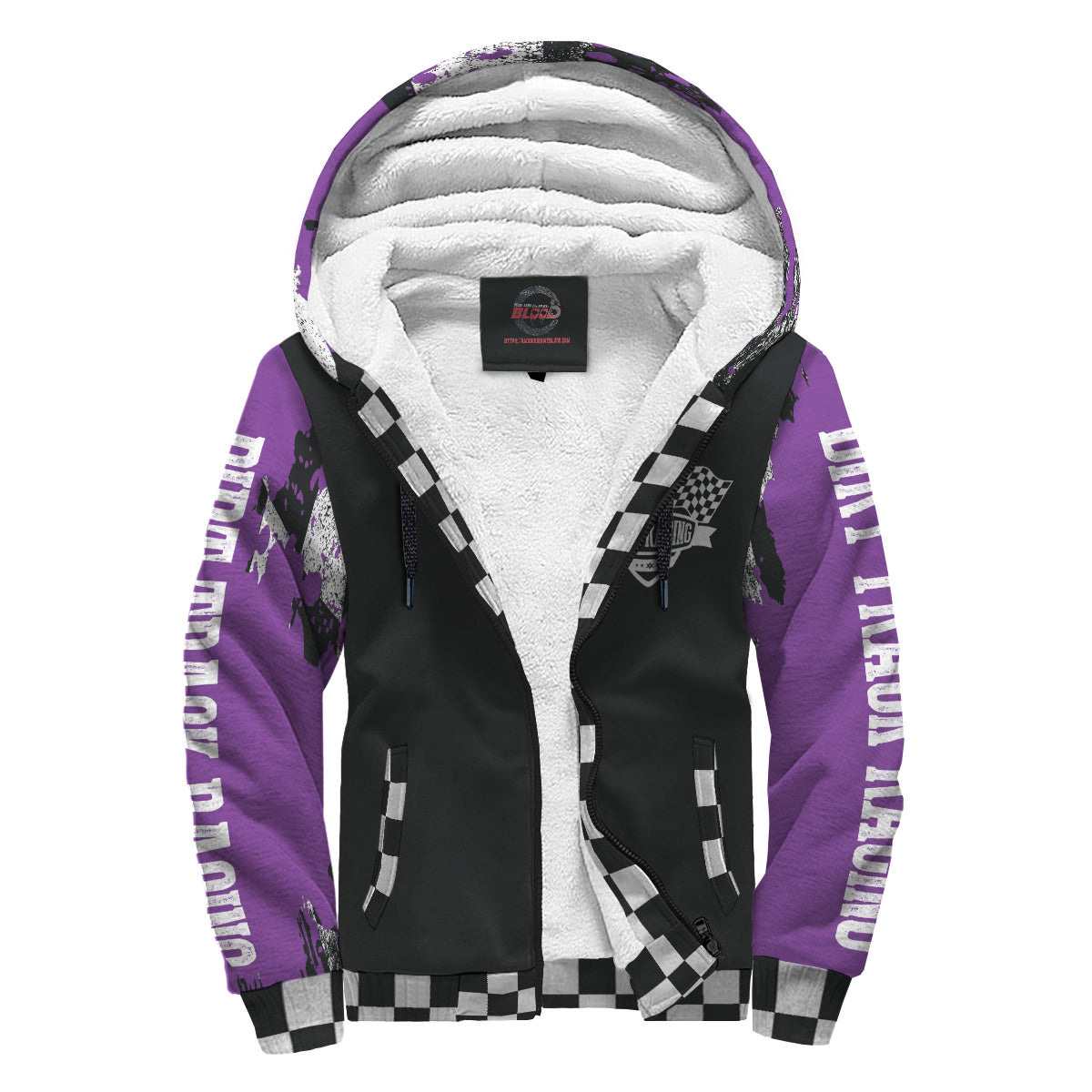 Custom Dirt Racing Sherpa Jacket Purple