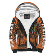 Custom Drag Racing Sherpa Jacket Orange