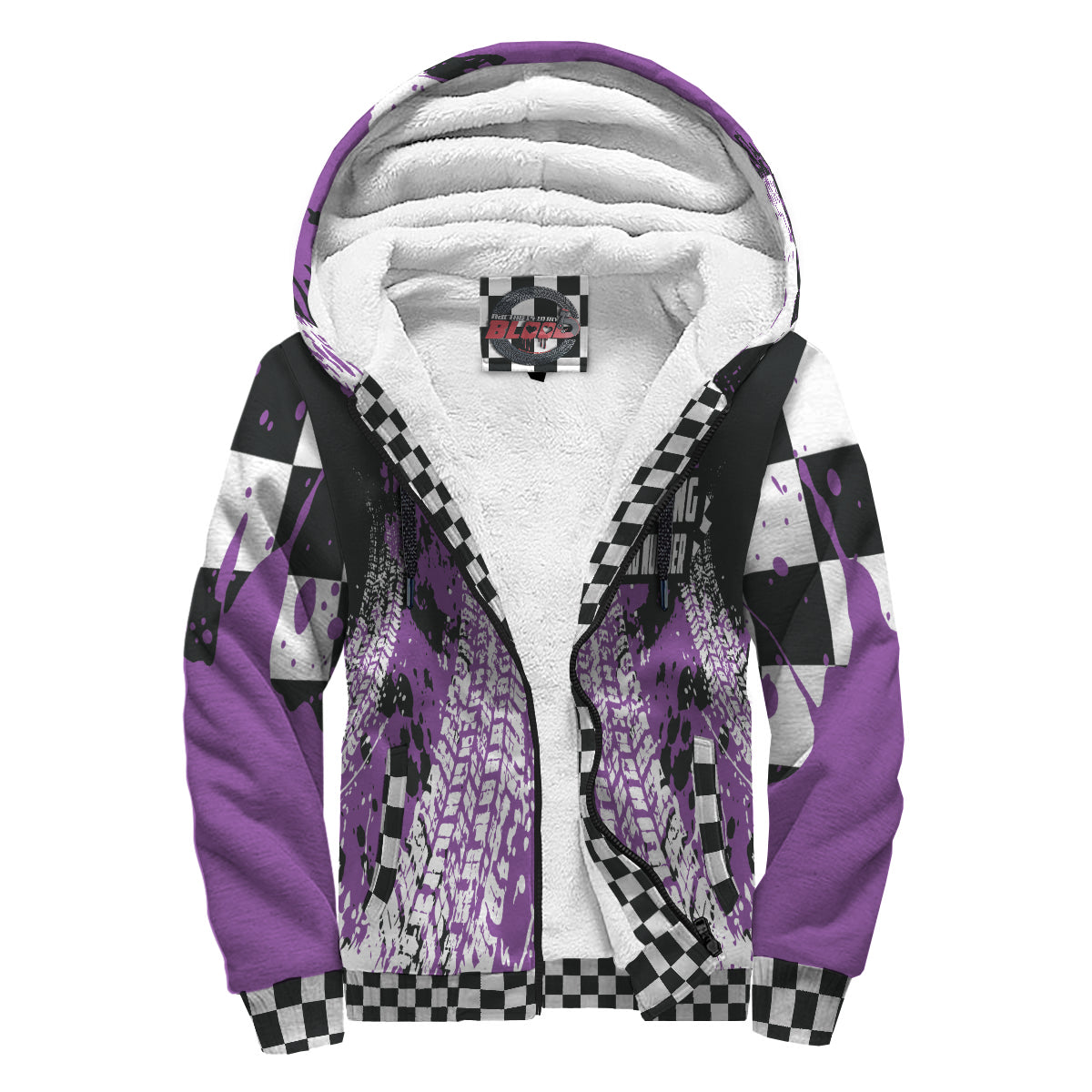 Custom Racing Sherpa Jacket Purple