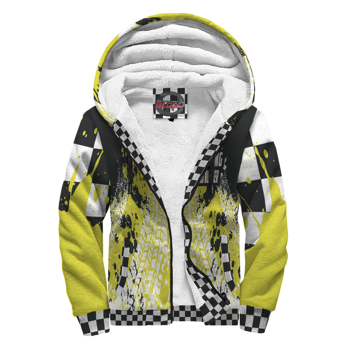 Custom Racing Sherpa Jacket Yellow