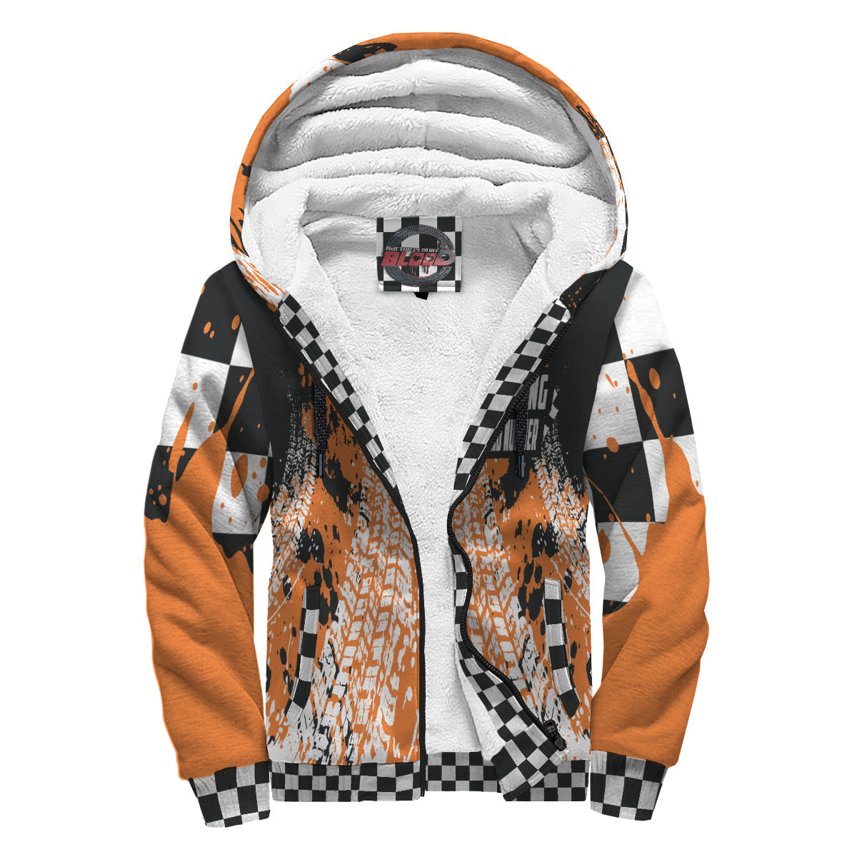 Custom Racing Sherpa Jacket Orange
