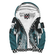 Custom Racing Sherpa Jacket Teal