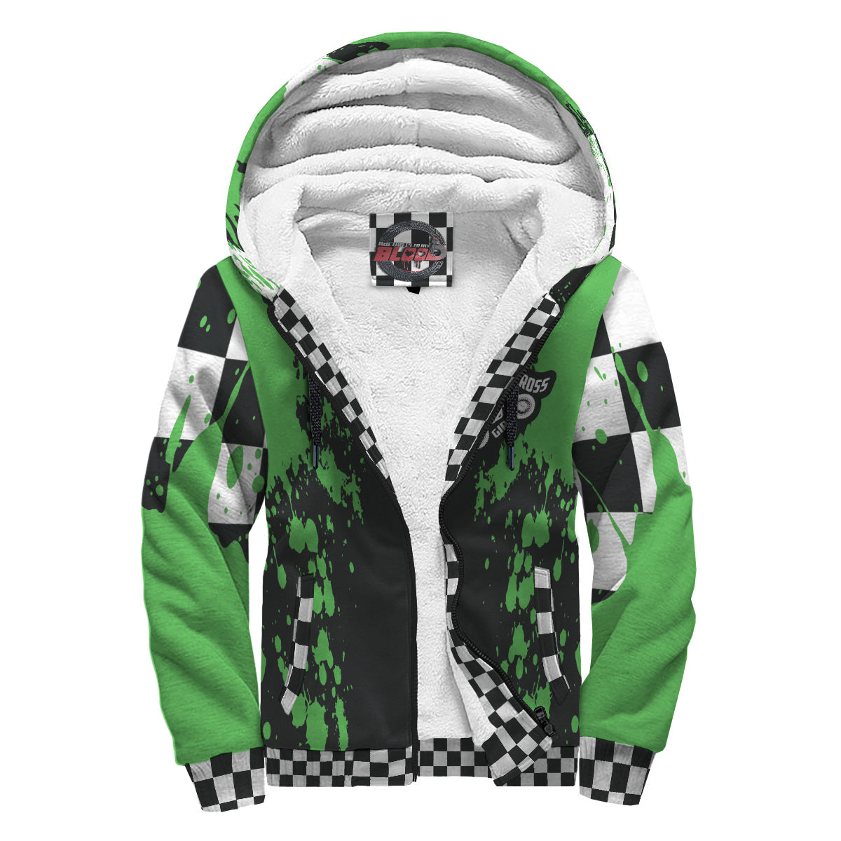 Motocross Girl Sherpa Jacket Green