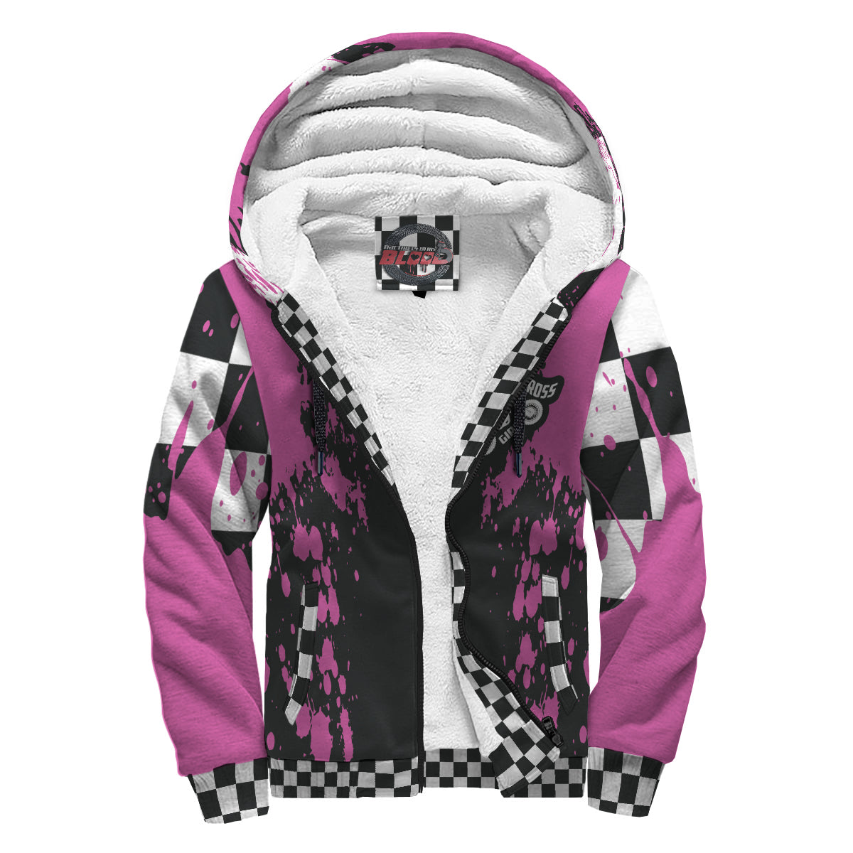 Motocross Girl Sherpa Jacket Pink