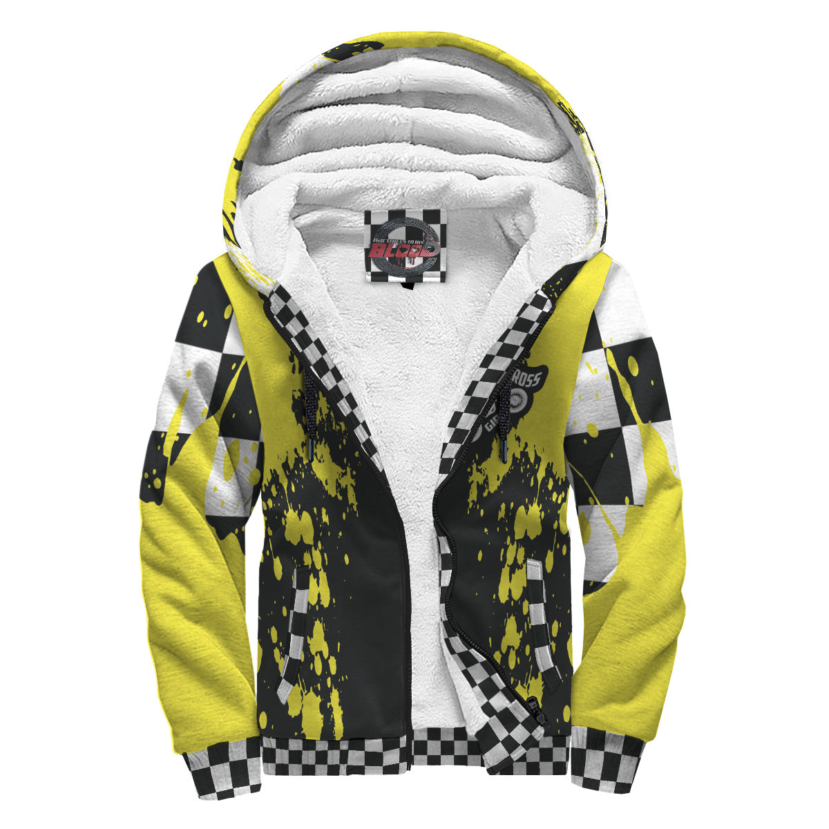 Motocross Girl Sherpa Jacket Yellow