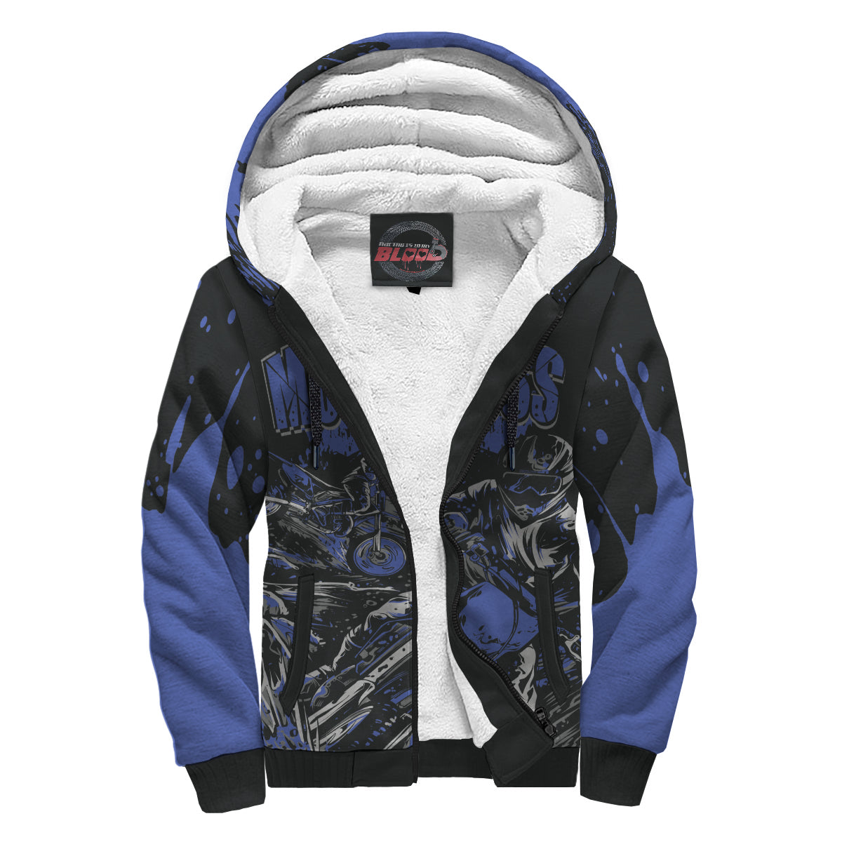 Motocross Sherpa Jacket Blue