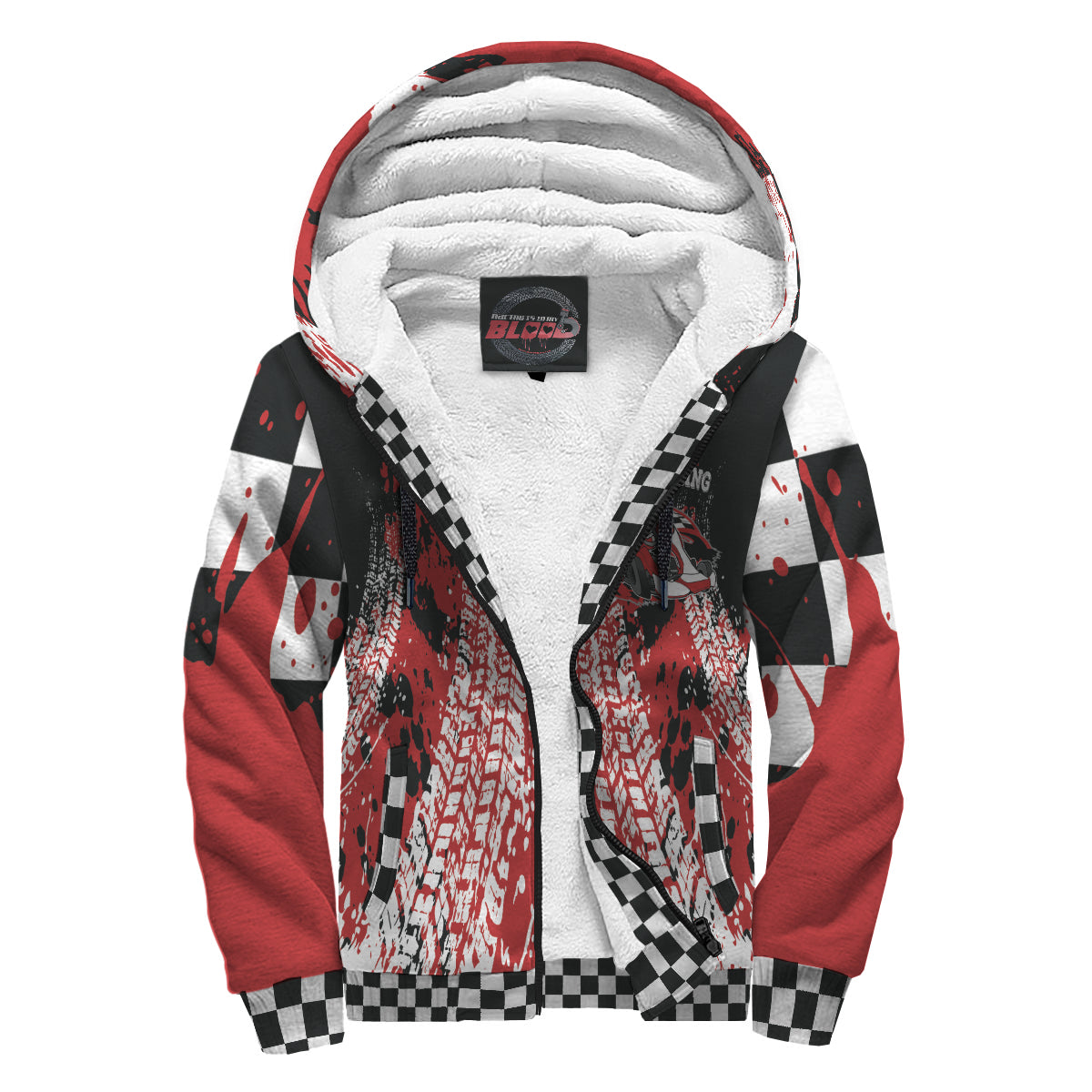 Custom Go-Kart Racing Sherpa Jacket Red