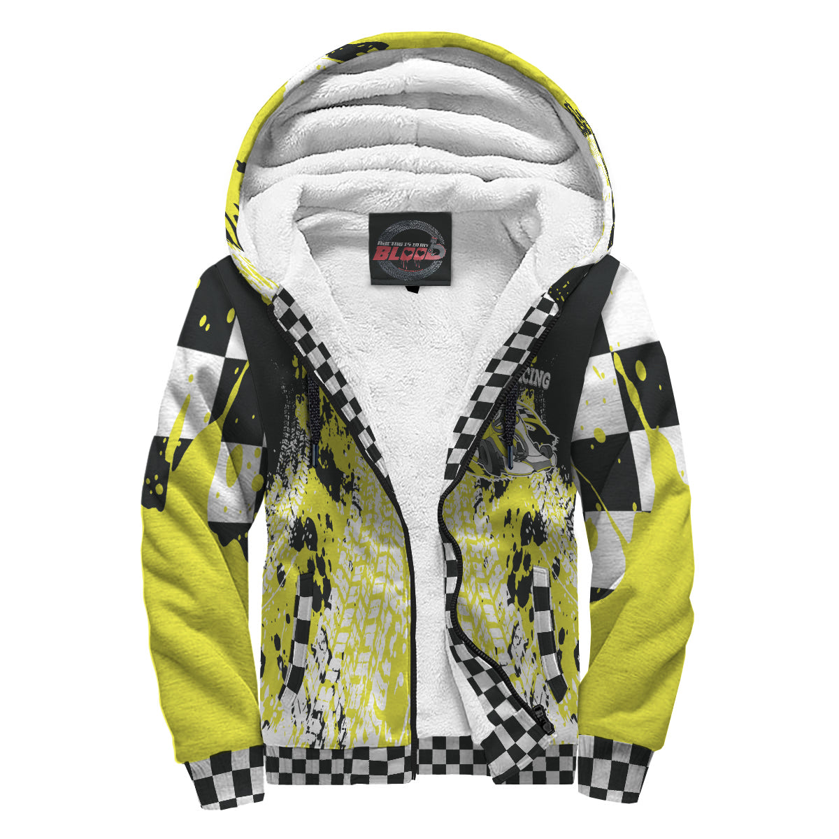Custom Go-Kart Racing Sherpa Jacket Yellow