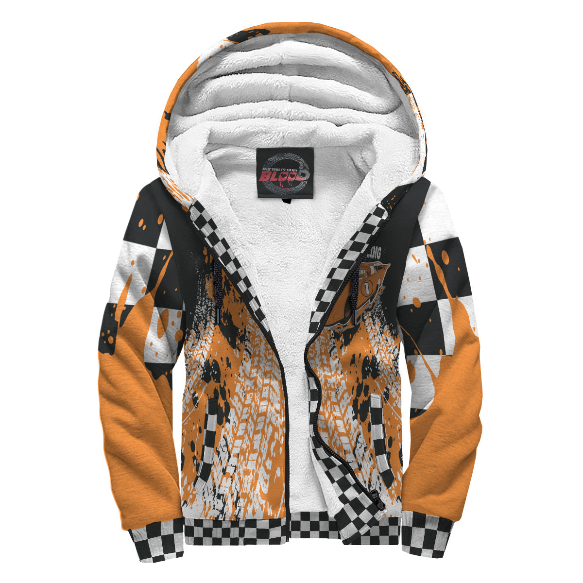 Custom Late Model Sherpa Jacket Orange
