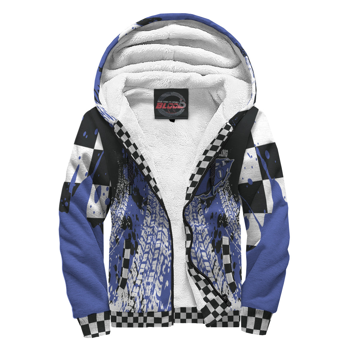 Custom Late Model Sherpa Jacket Blue