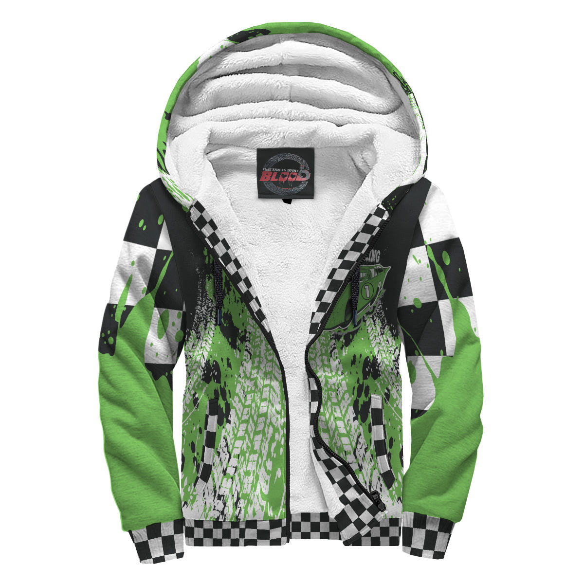 Custom Late Model Sherpa Jacket Green
