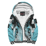 Custom Sprint Car Racing Sherpa Jacket Carolina Blue