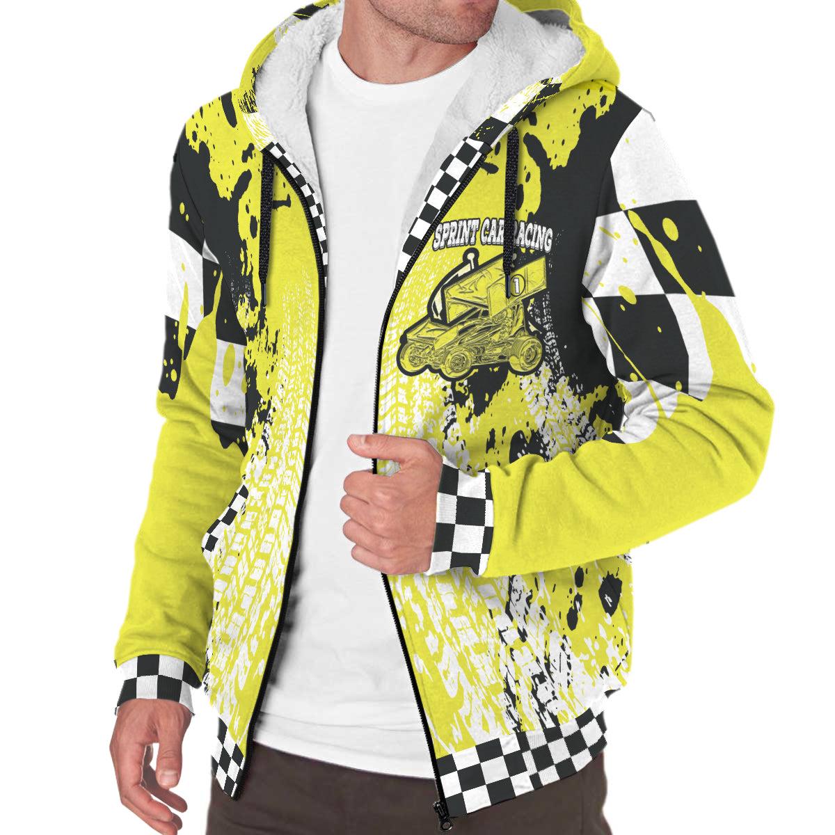 Custom Sprint Car Racing Sherpa Jacket