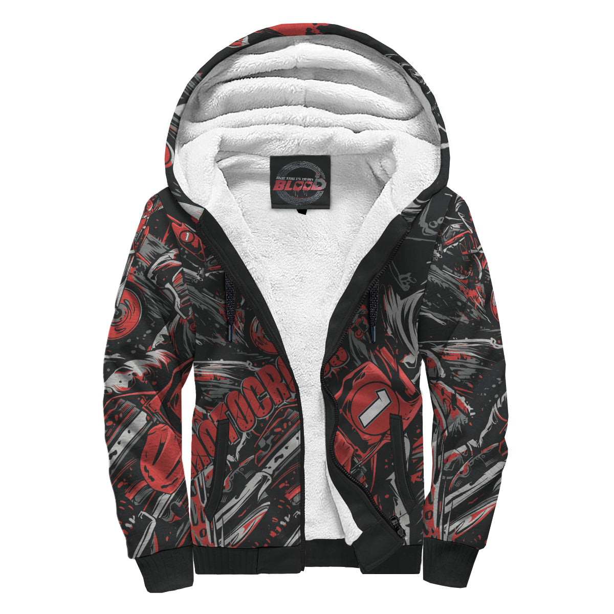 Custom Motocross Sherpa Jacket Red
