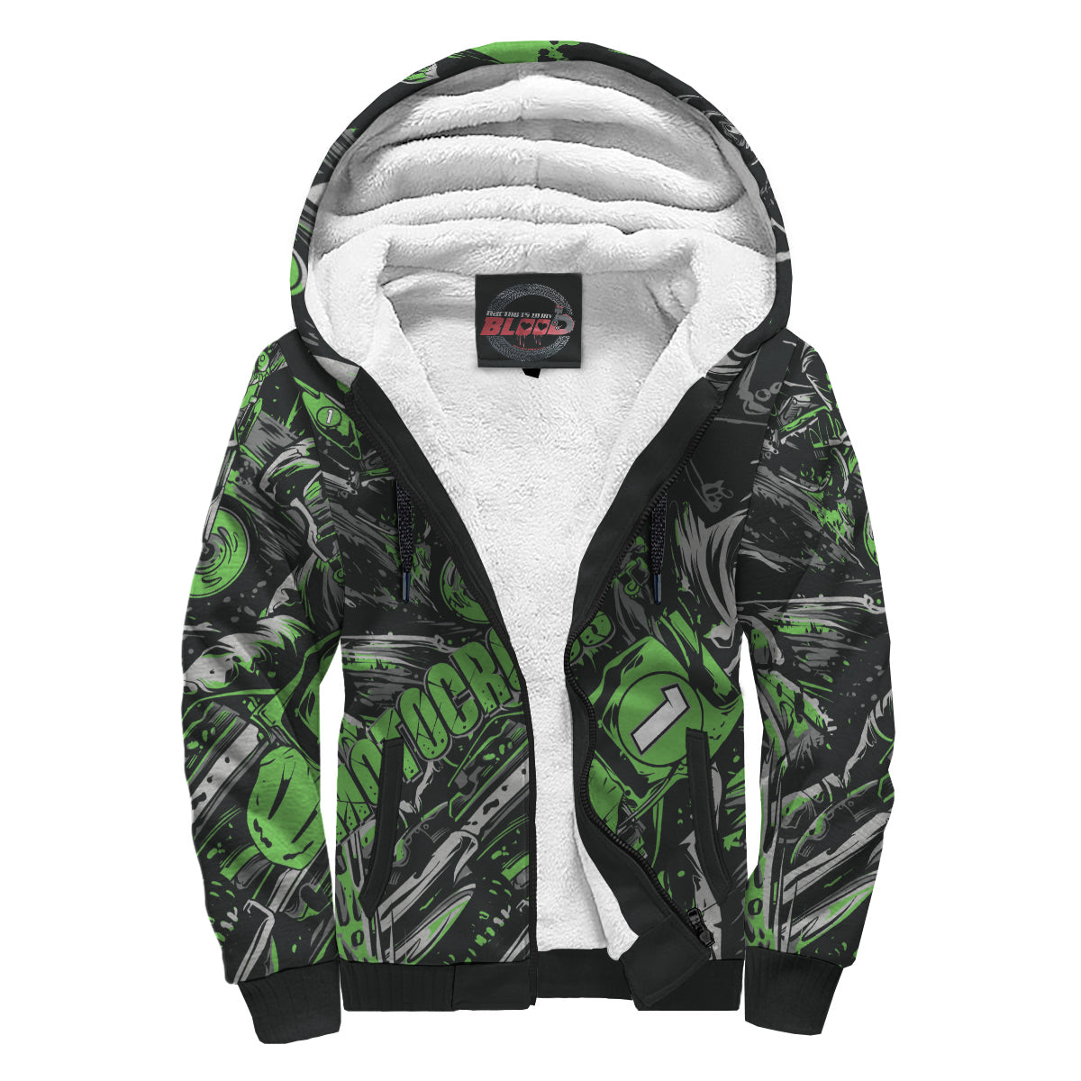 Custom Motocross Sherpa Jacket Green