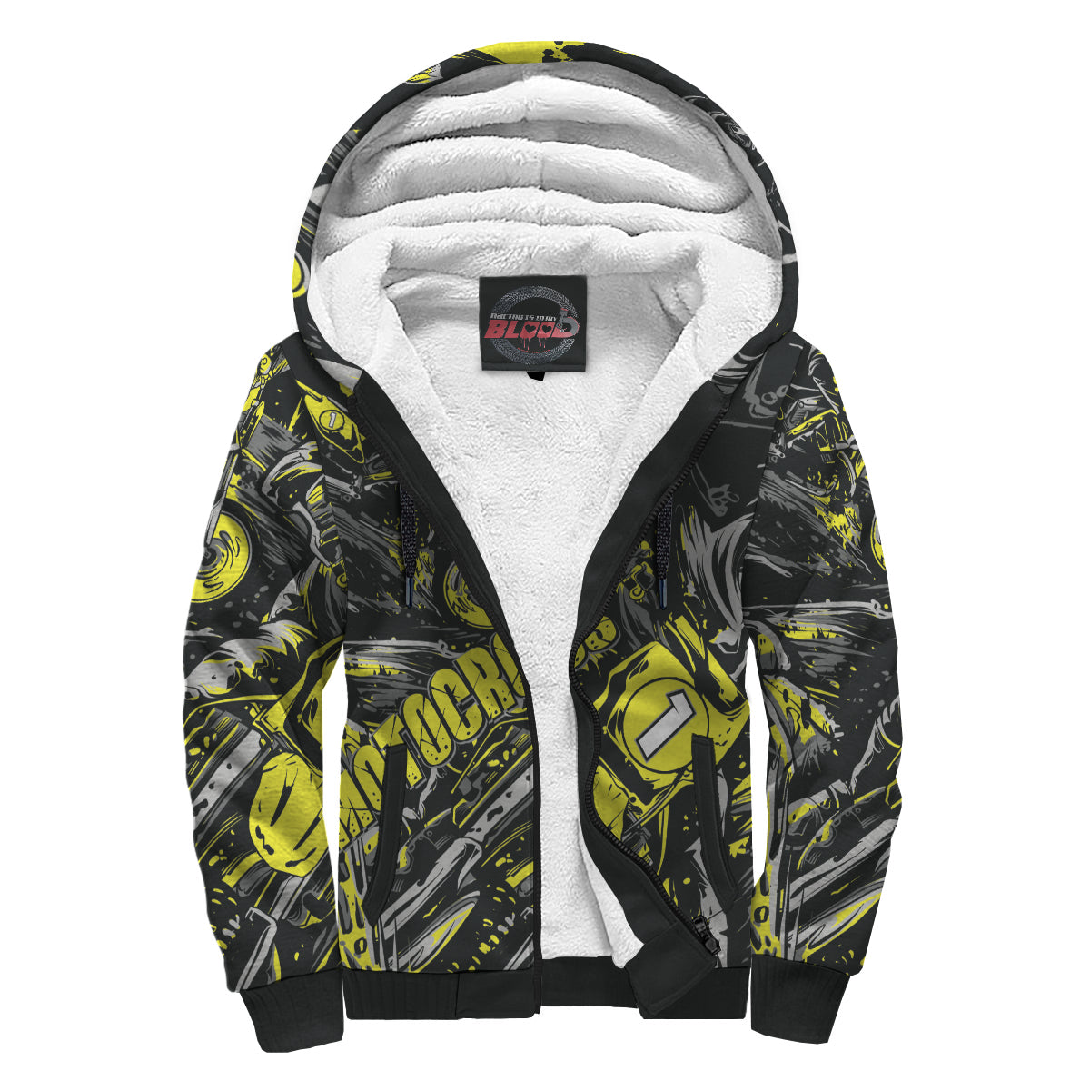 Custom Motocross Sherpa Jacket Yellow