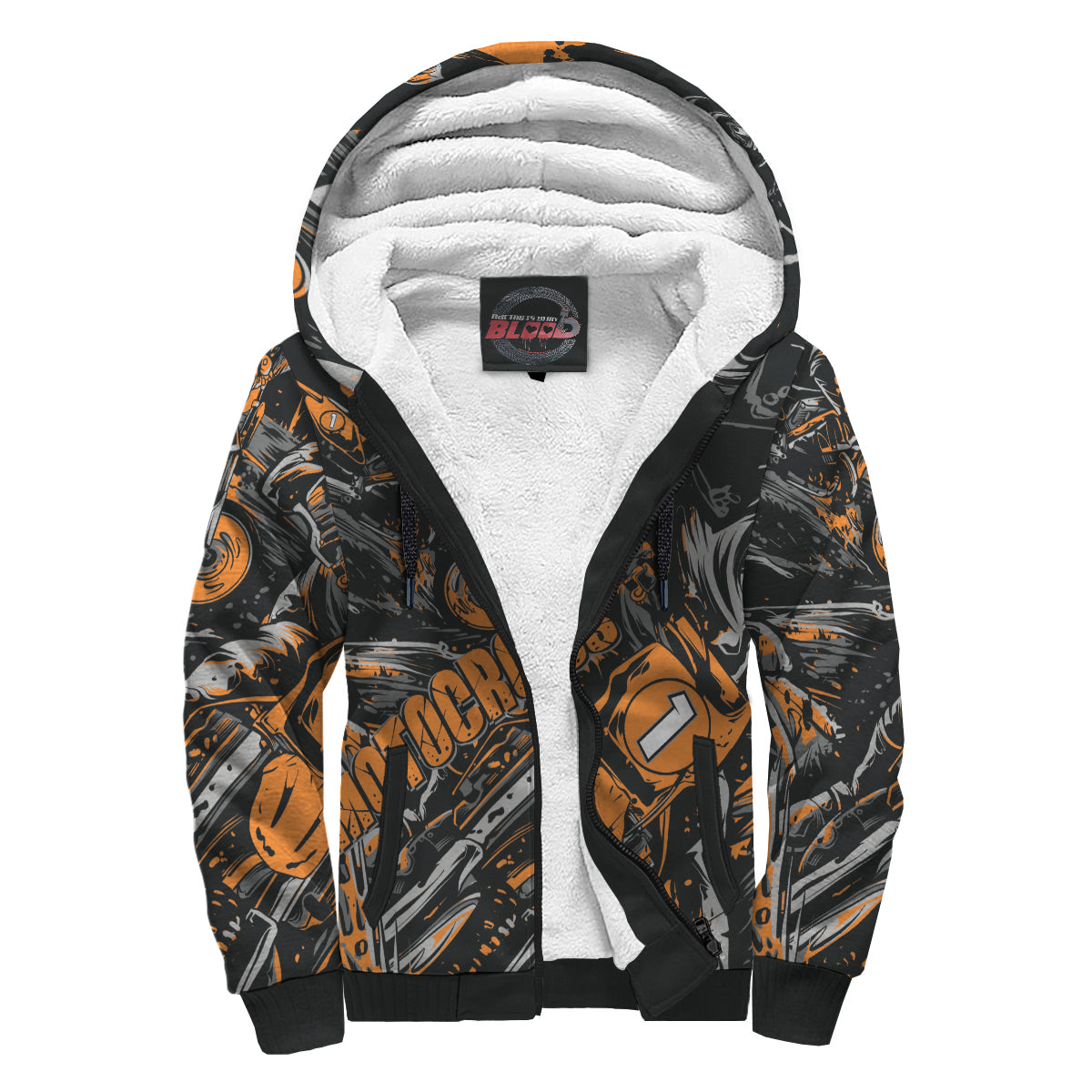 Custom Motocross Sherpa Jacket Orange