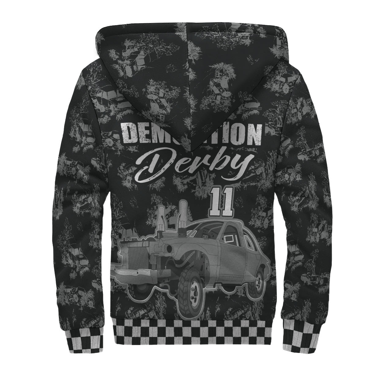 Custom Demolition Derby Sherpa Jacket  1
