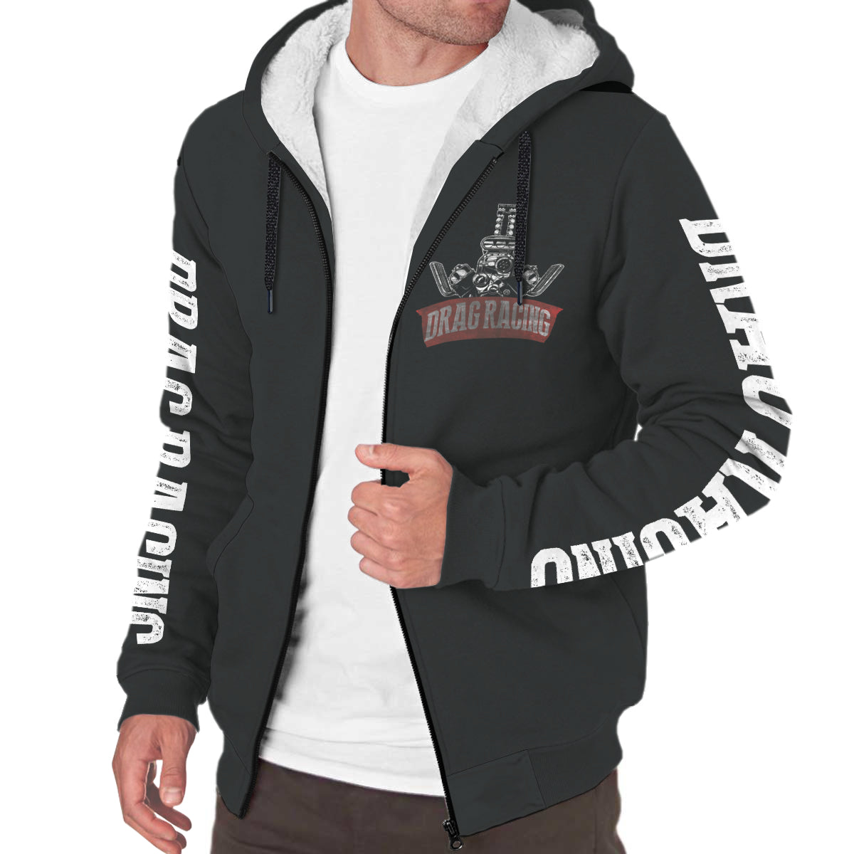 Drag racing sherpa jacket