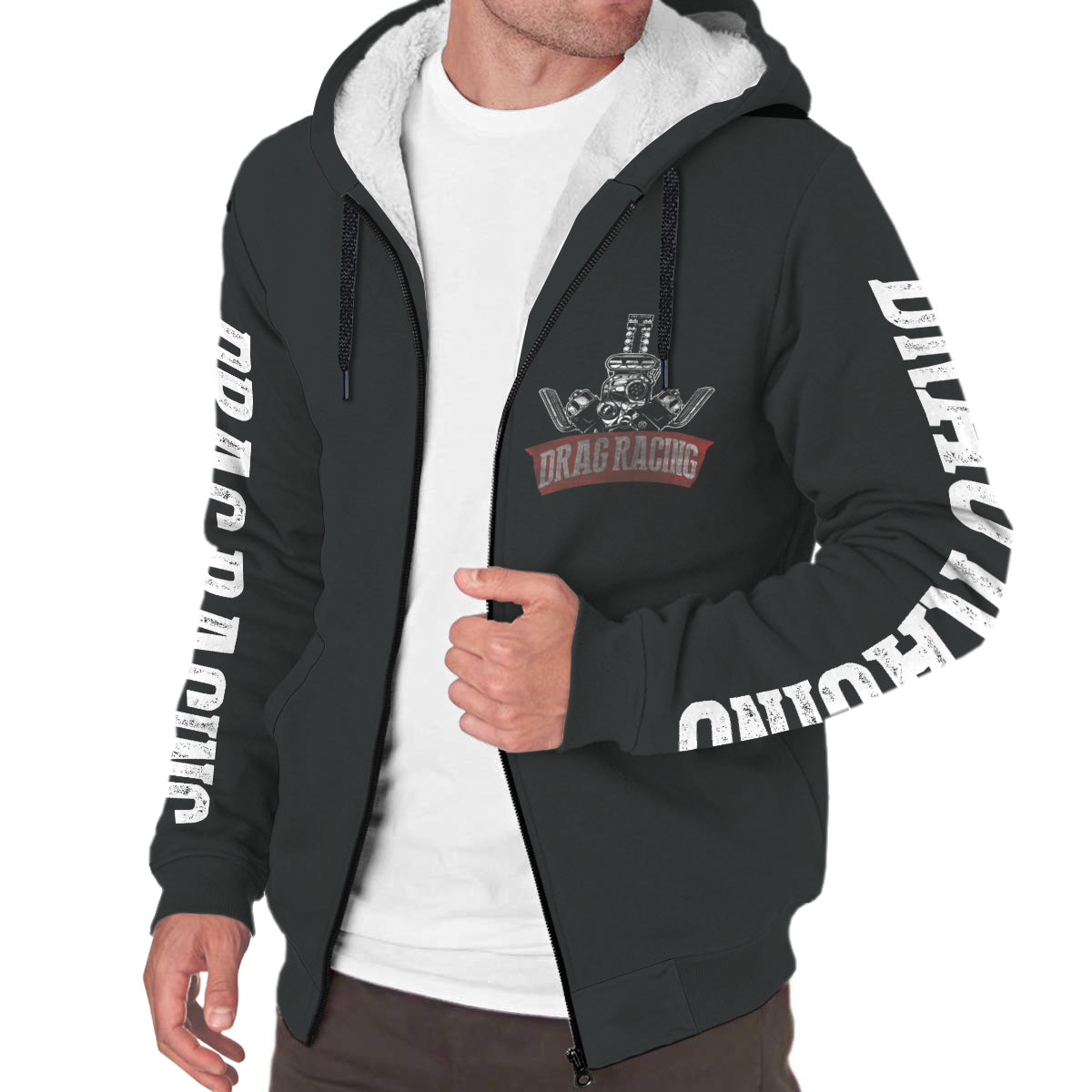 Drag racing sherpa jacket