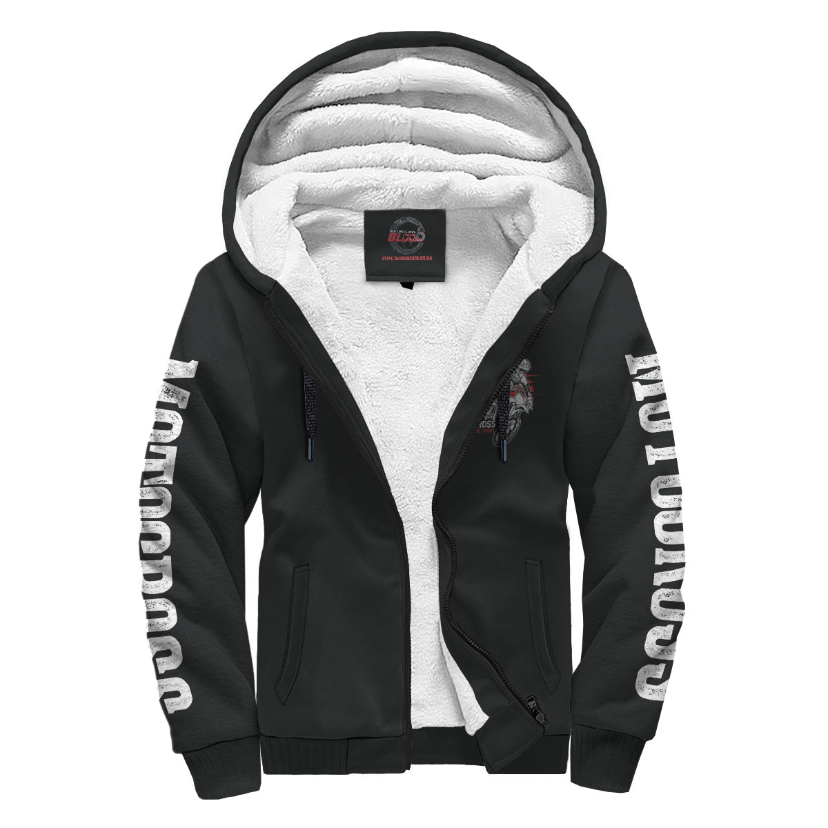 I Run On Beer And Dirt Bikes Sherpa Jacket