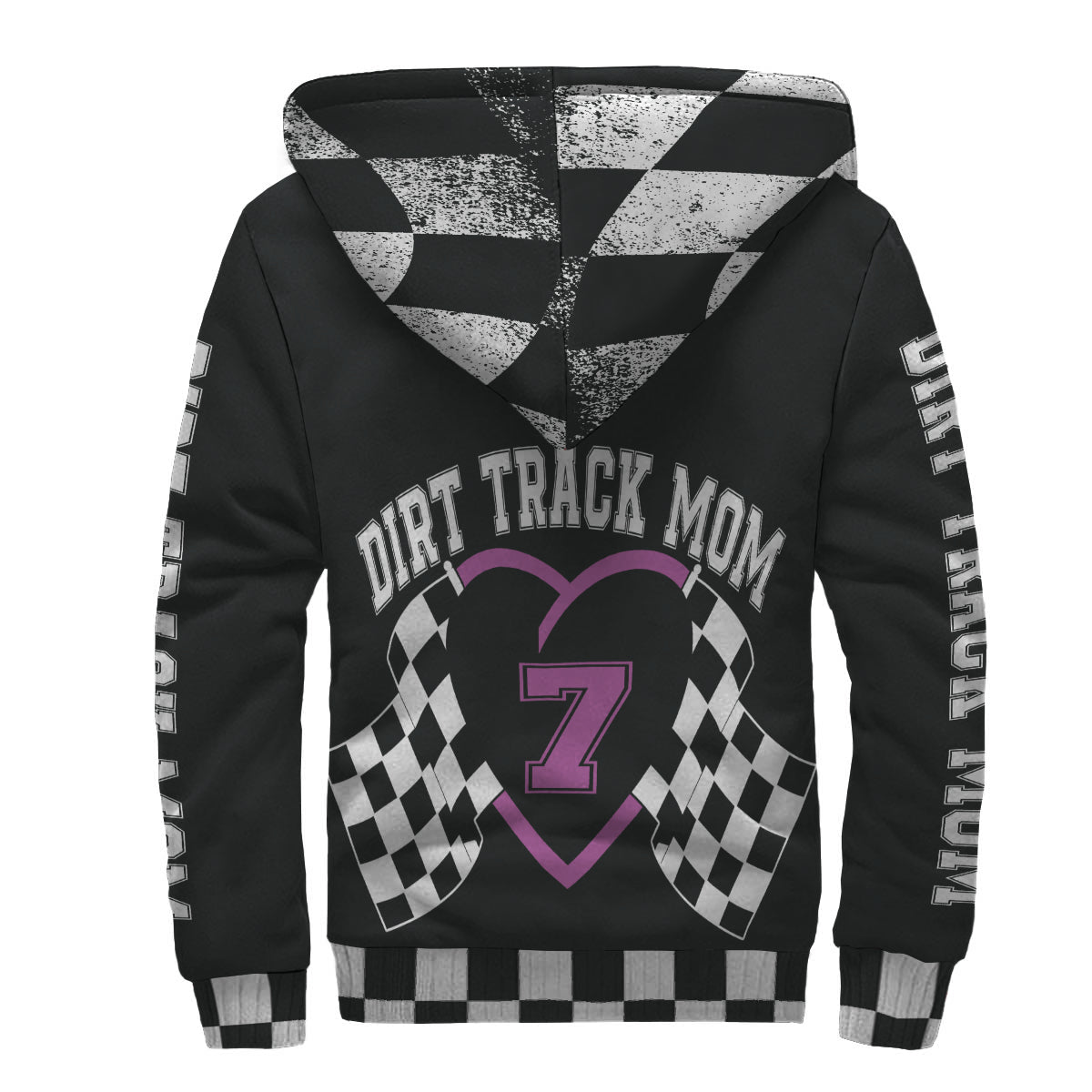 dirt track mom sherpa jacket