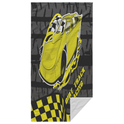 dirt racing late model beach towel