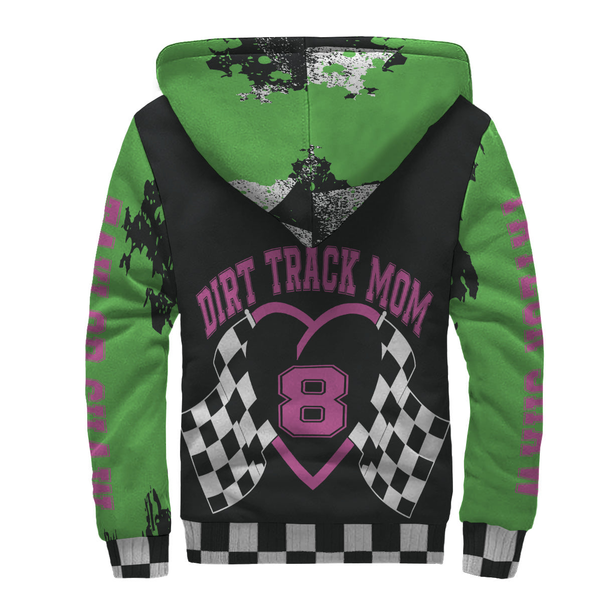 Custom Dirt Track Racing Mom Sherpa Jacket