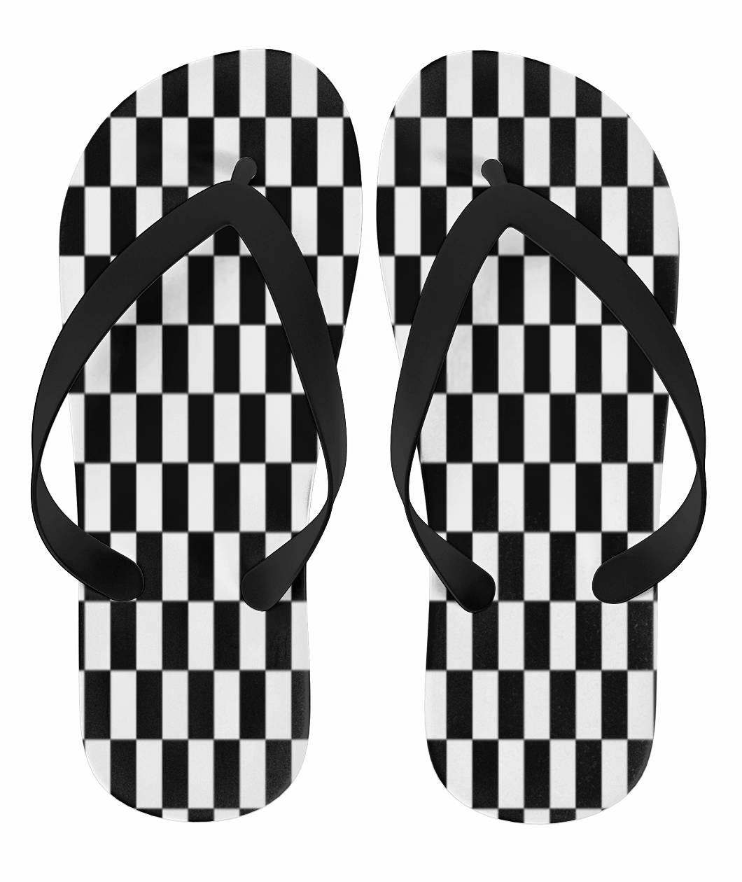 Racing Checkered Flag Flip Flops