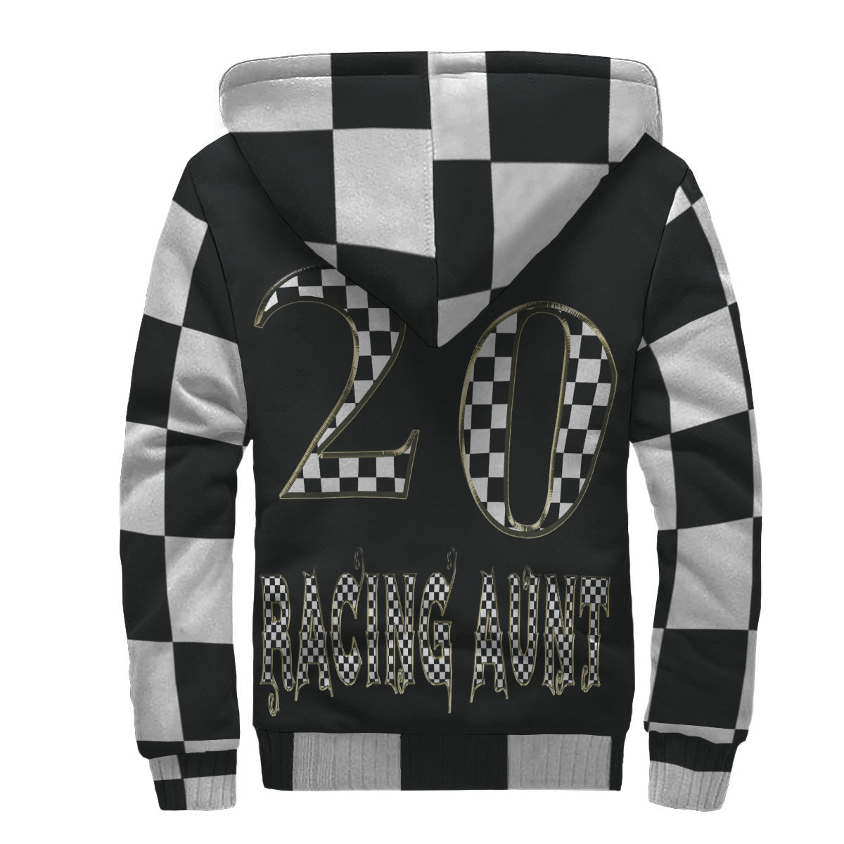 Custom Racing Aunt AOP Sherpa hoodie 