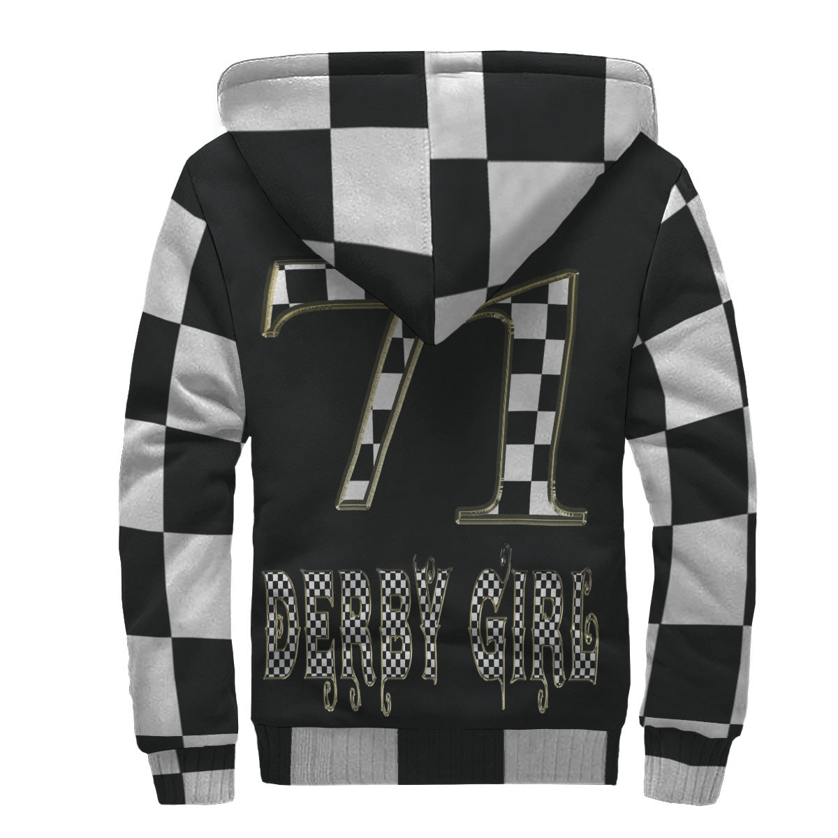 Custom Derby Girl AOP Sherpa Hoodie