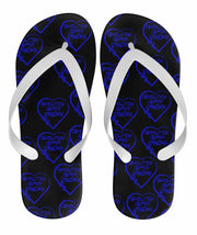 Demolition Derby Grandma Heart Flip Flops