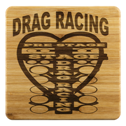 Drag Racing Bamboo Coaster