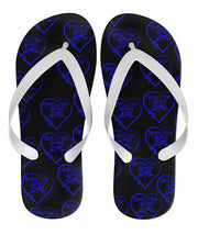 Demolition Derby Girl Heart Flip Flops