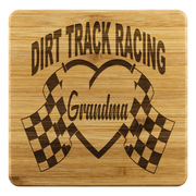 Dirt Track Racing Grandma Bamboo Coaster