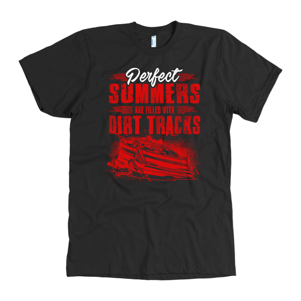 Perfect Summers Are Filled With Dirt Tracks RedV T-Shirts!