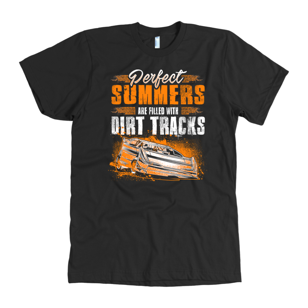 Perfect Summers Are Filled With Dirt Tracks OrangeV T-Shirts!