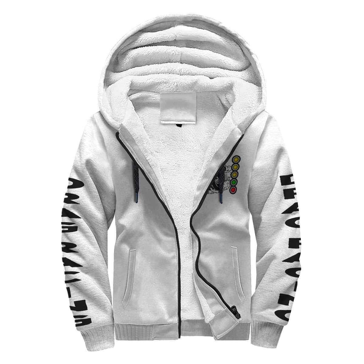 Drag Racing Sherpa Jacket White