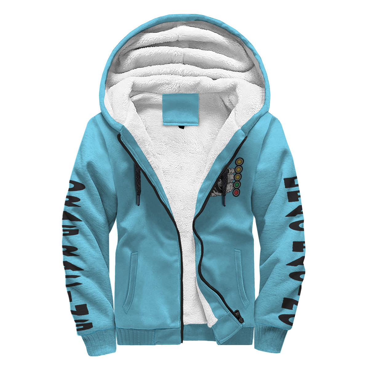 Drag Racing Sherpa Jacket Carolina Blue