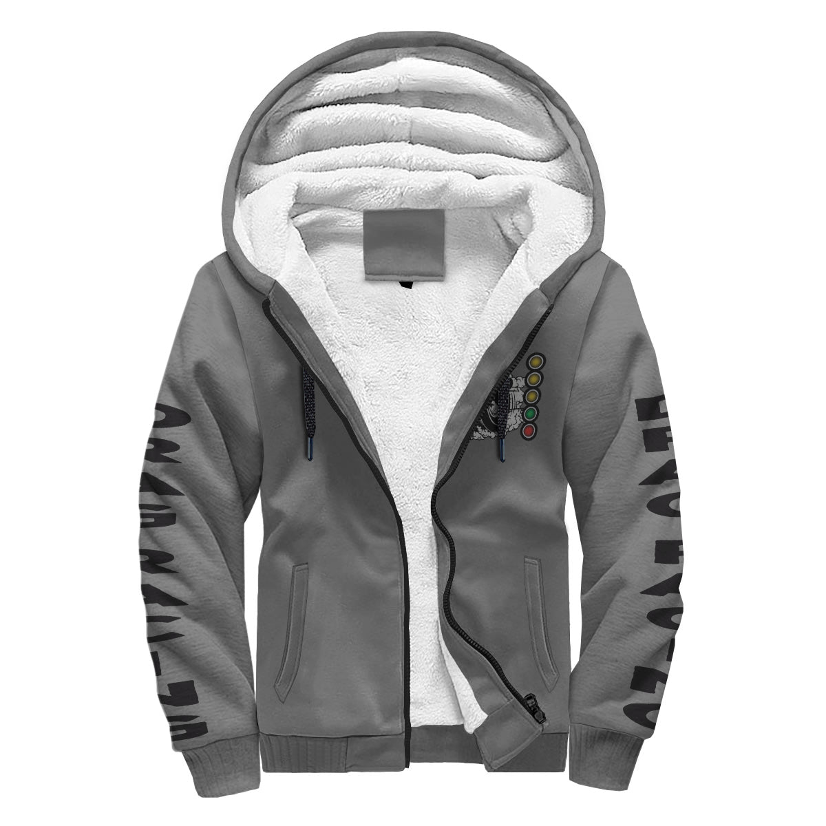 Drag Racing Sherpa Jacket Grey