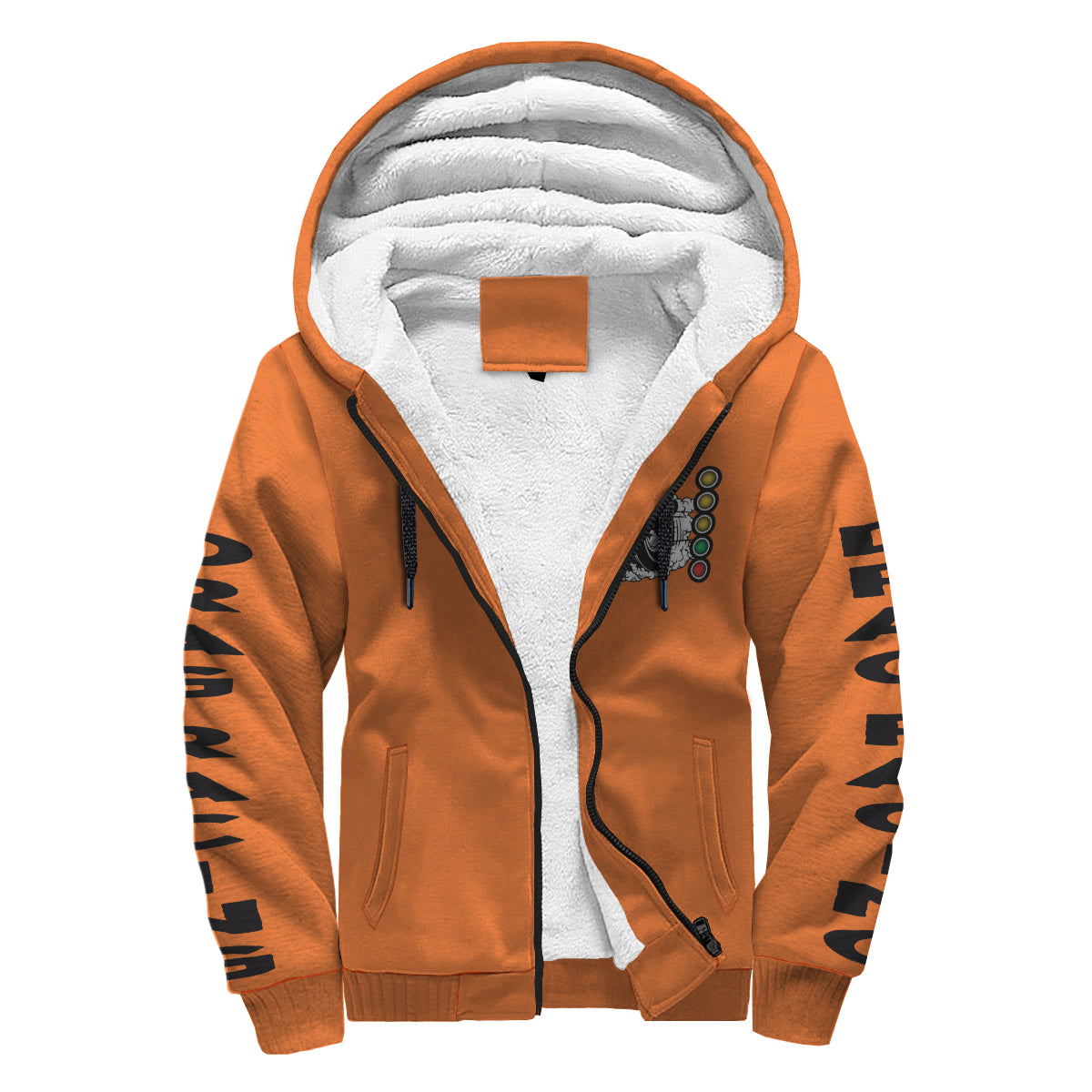 Drag Racing Sherpa Jacket Orange