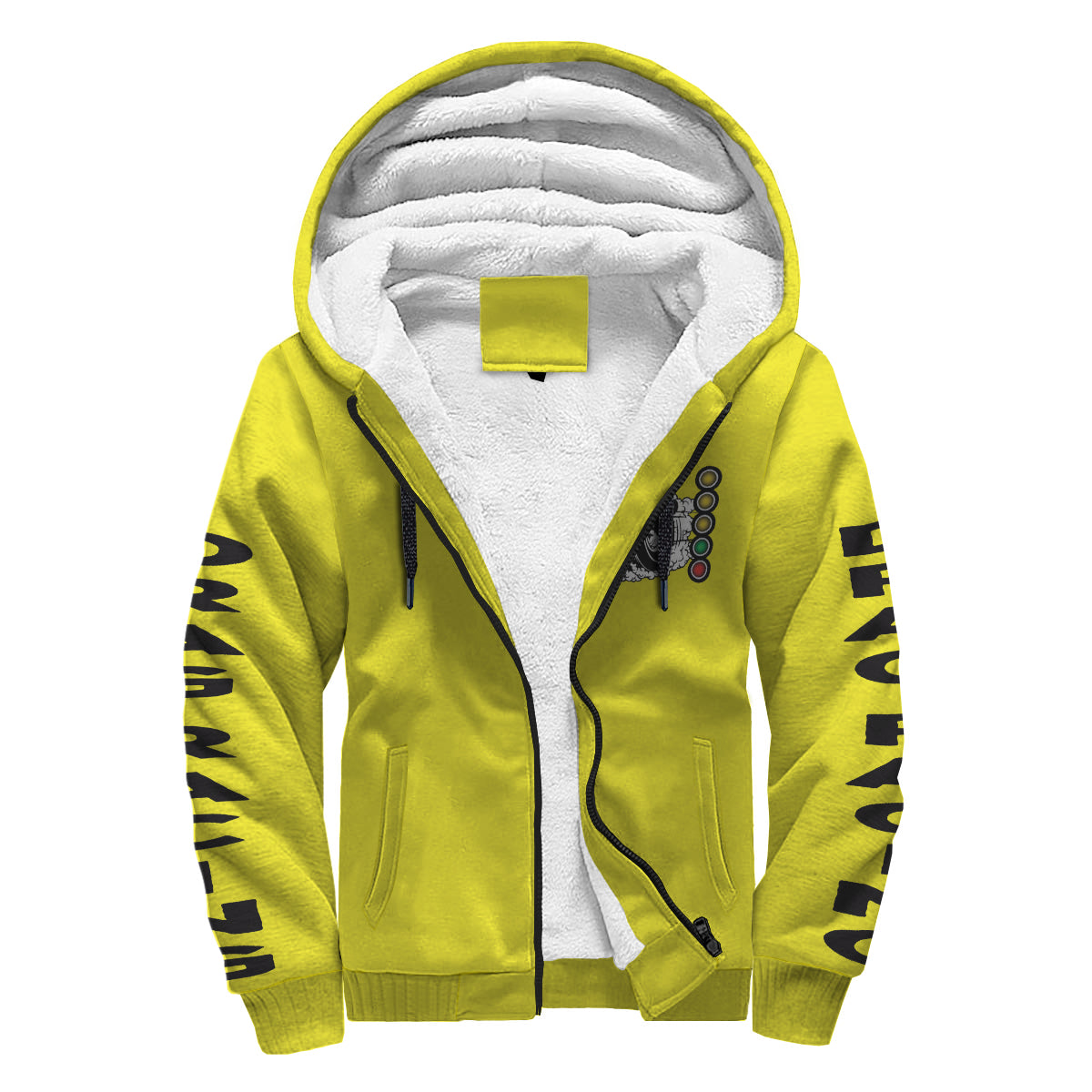 Drag Racing Sherpa Jacket Yellow