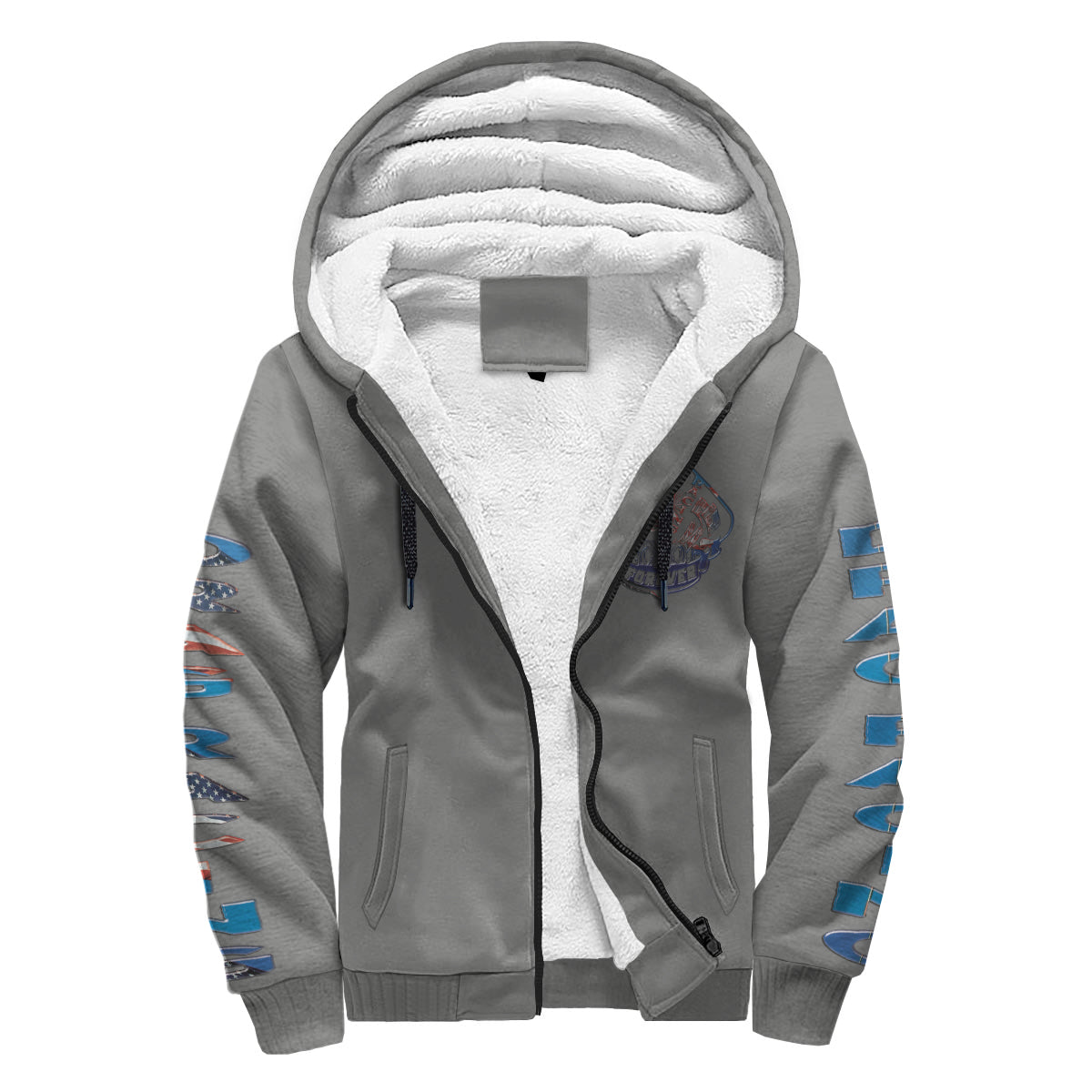 Drag Racing Forever Sherpa Jacket Grey