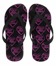 Demolition Derby Mom Heart Flip Flops